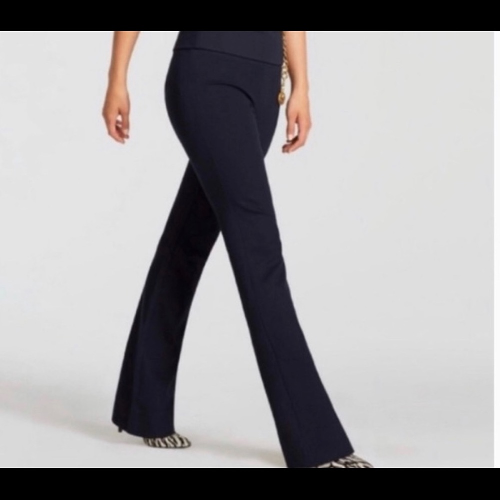 Cabi, navy ponte, 9 to 5 trousers, Size 6